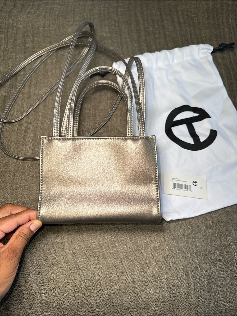 Telfar Small Bronze Shopping Bag - Picture 2 of 3